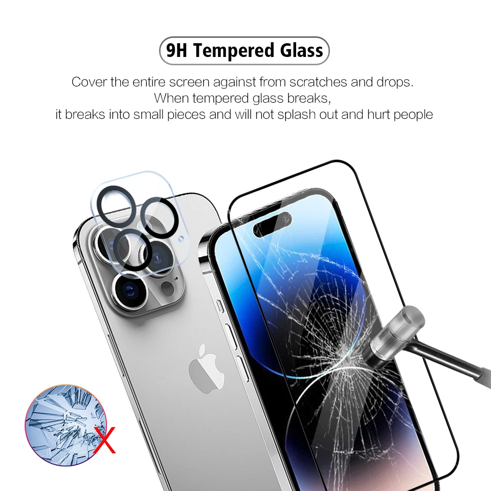 2023 design frosted incassable ESD tempered glass screen protector For iPhone 14 13 12 Pro Mini Max plus lens glass protector