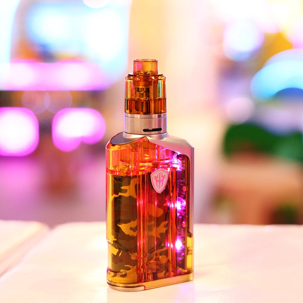 Authentic Rincoe Jelly Box Mod 228W Kit E Cigarette  with 4.8ml Jellytank External Dual 18650 rechargeable battery vape mod