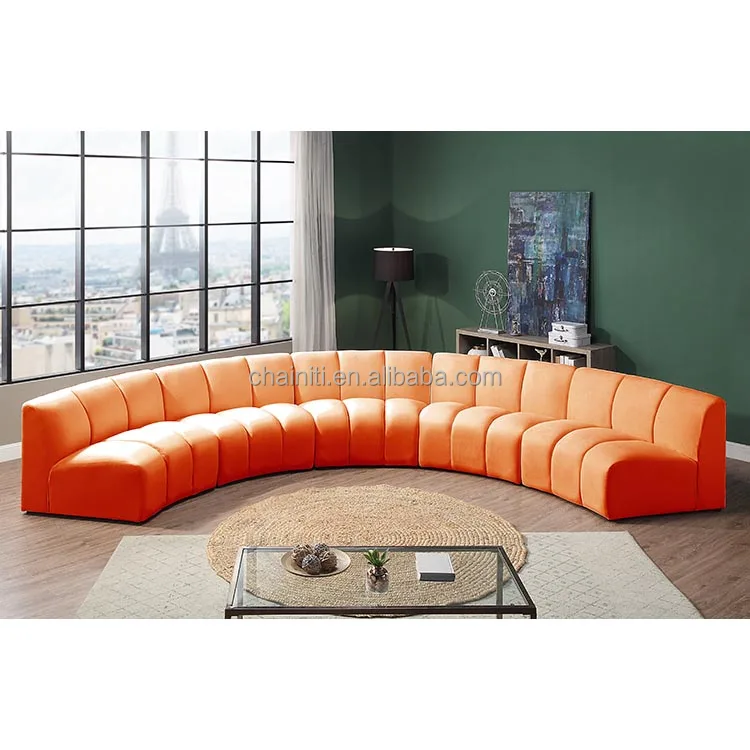 Sofa Factory Wholesaler New Design Living Room Home  Upholstered  Fabric Sofas Single Sectional Furniture