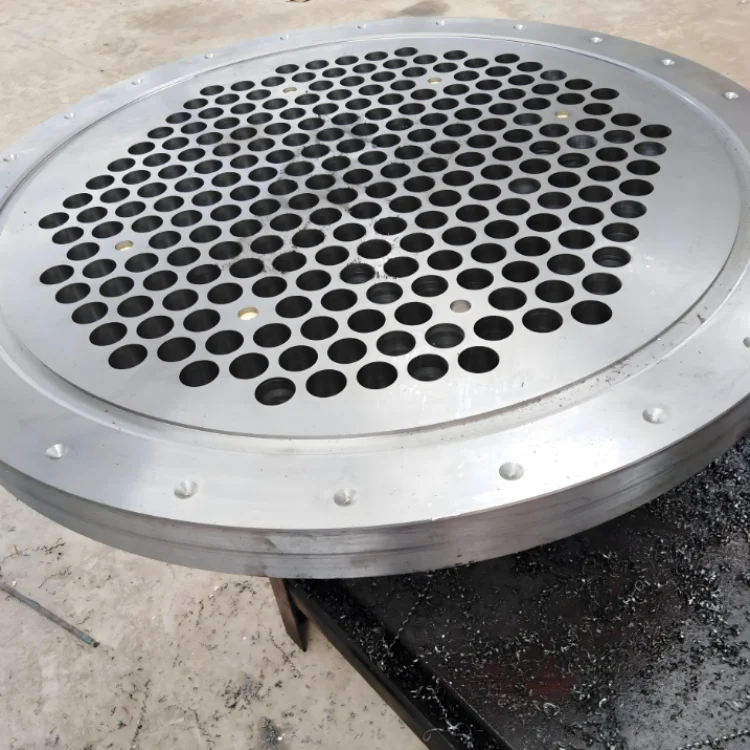 China Manufacturers Customized Forged Baffle Pipe Flange Welded Stainless Steel Heat Exchanger Tube Sheet Flange