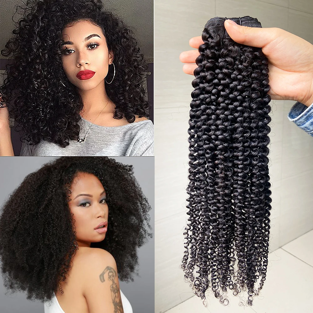 Best Mongolian afro kinky curly virgin hair Weave For 4c/4a/4b hair protective styles, 100% human Hair Extensions for sale