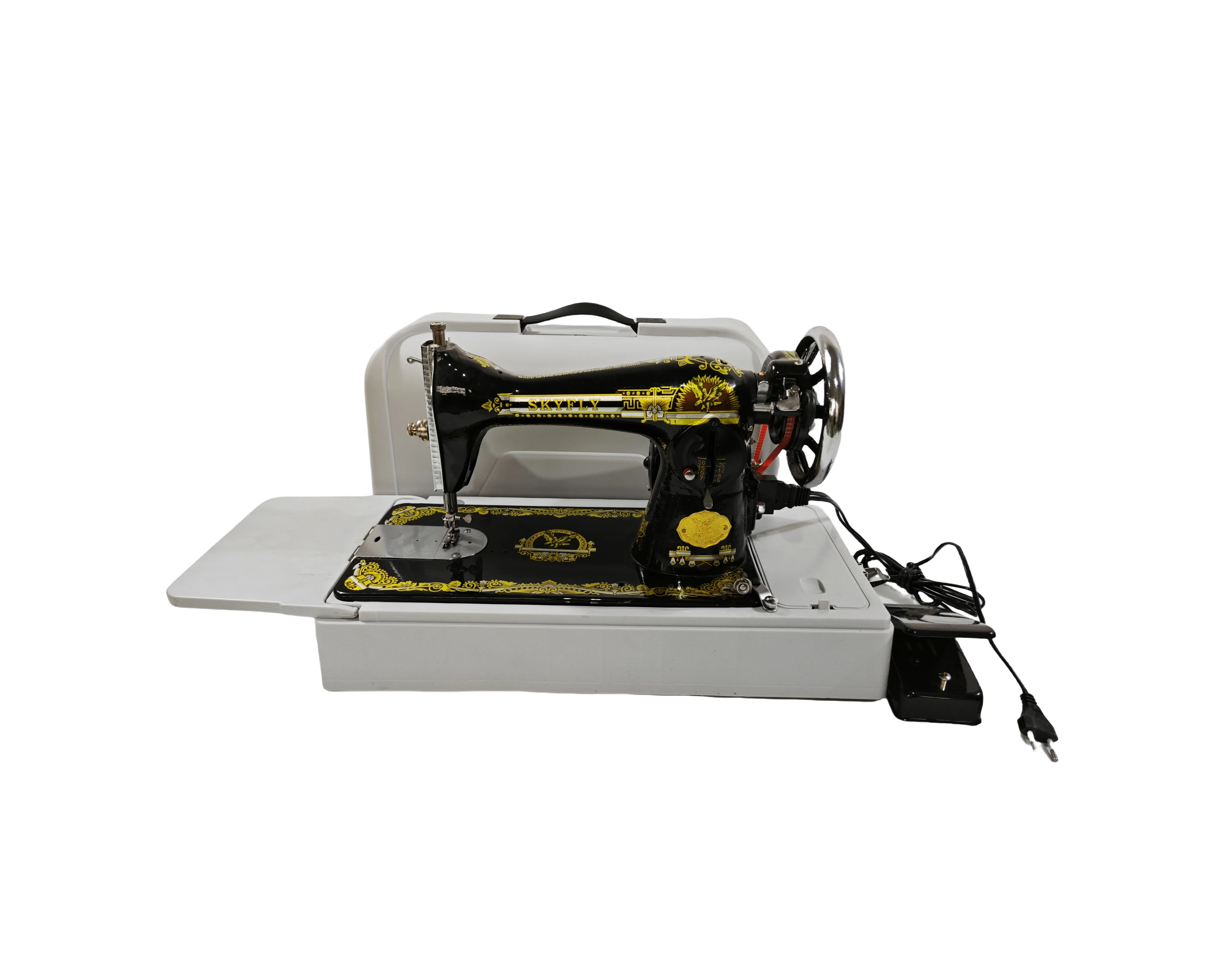 Skyfly brand JA2-1 with plastic box and motor sewing cloth domestic sewing machine
