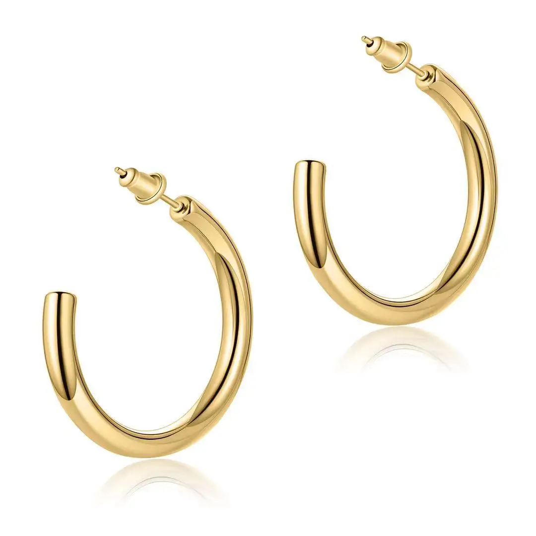 medical 316L stainless steel fancy C shape earring discount cheap high quality no tarnish earring