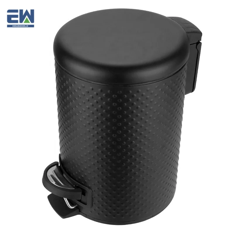 Modern Design round Stainless Steel Trash Can Home Decorative Kitchen Room Garbage Bin with Removable Pedal Bucket Easy Cleaning