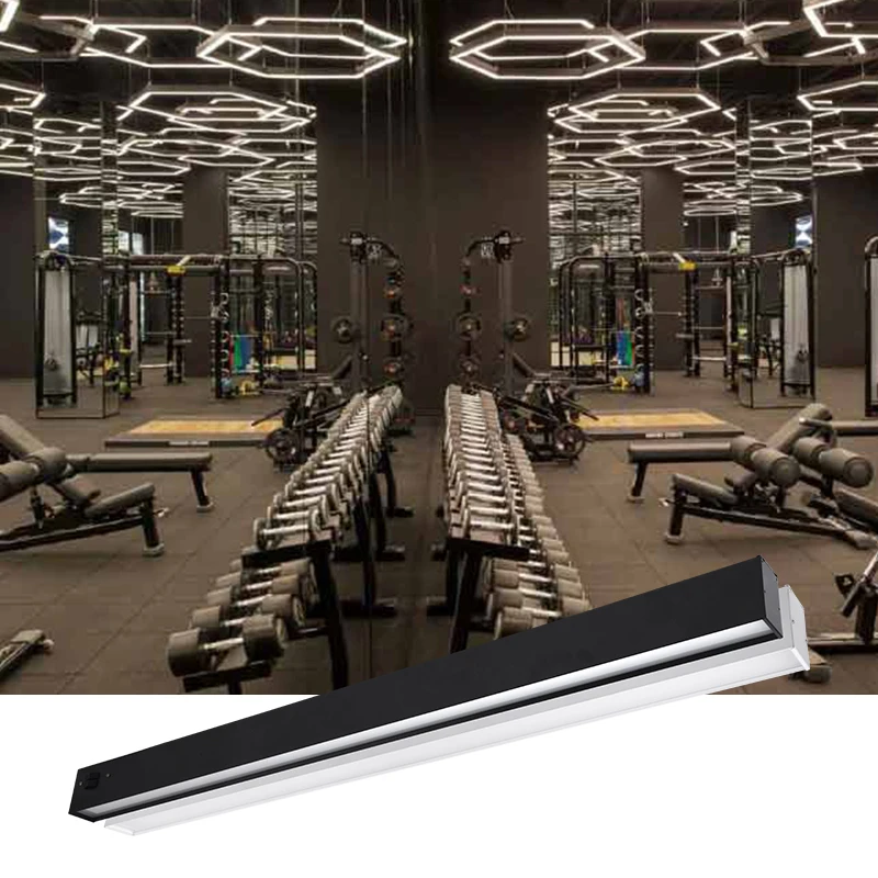 High Lumen Modern 4ft 8ft ETL CE Suspended CCT Switchable Linkable Frosted LED Linear Light For shopping malls Office