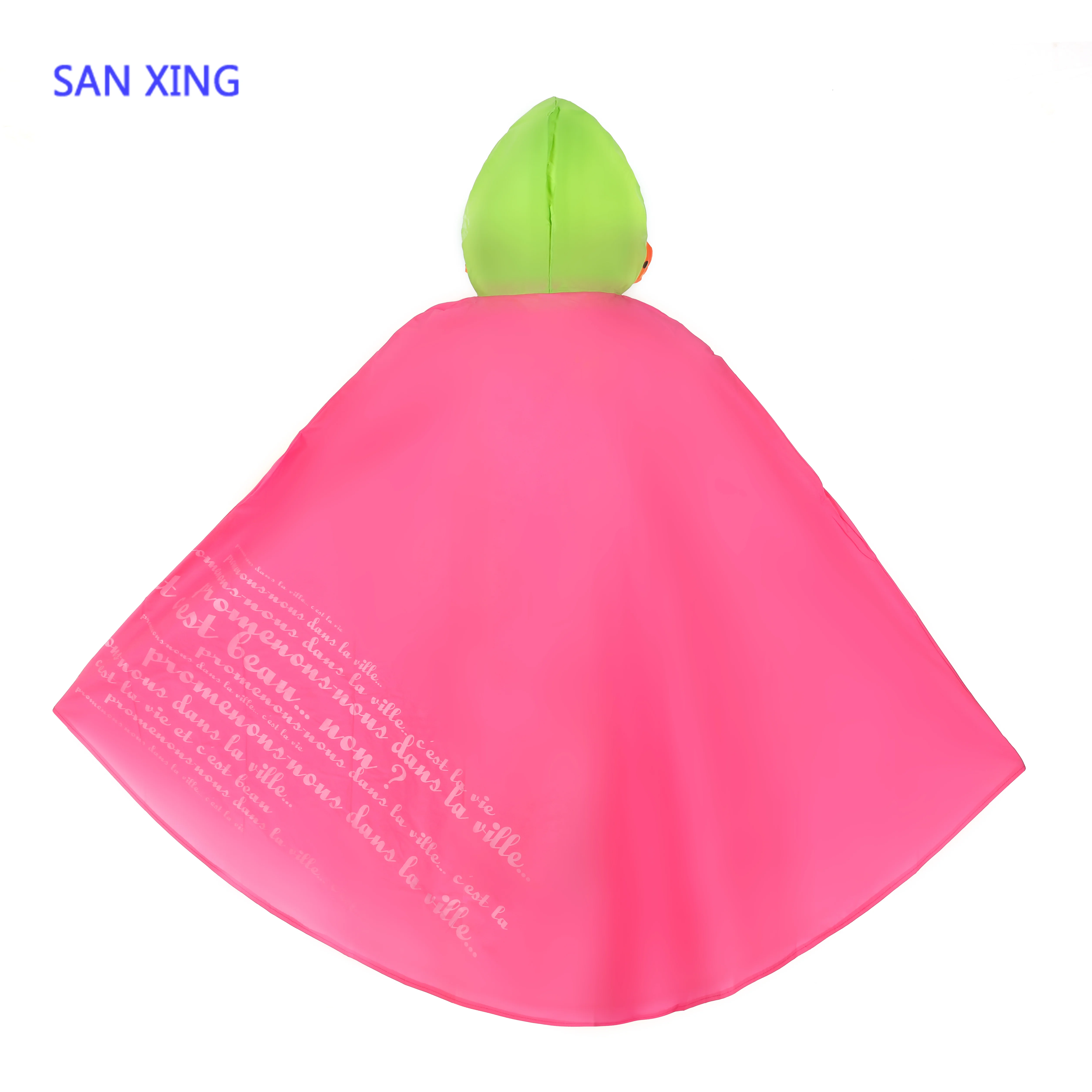 blue hooded rain coat poncho cover cape plastic EVA reusable portable men women