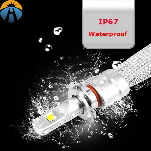
HyperLight Car LED Headlight F3 6000Lm 48W Copper Strip XHP50 chip china car led lights 