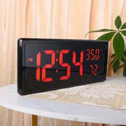KH-CL013 Large Screen Display 14 Inch Digital LED Wall Clock with Temperature Humidity 3 Level Brightness Dimmer