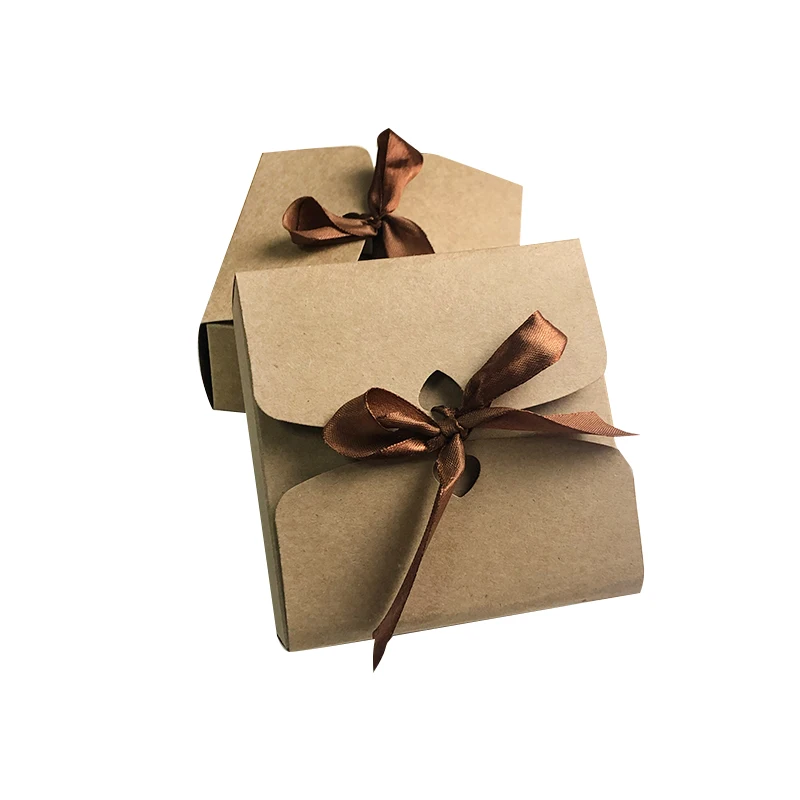New design pastry cookie paper box chocolate chip cookie packaging box brown white custom color with ribbons
