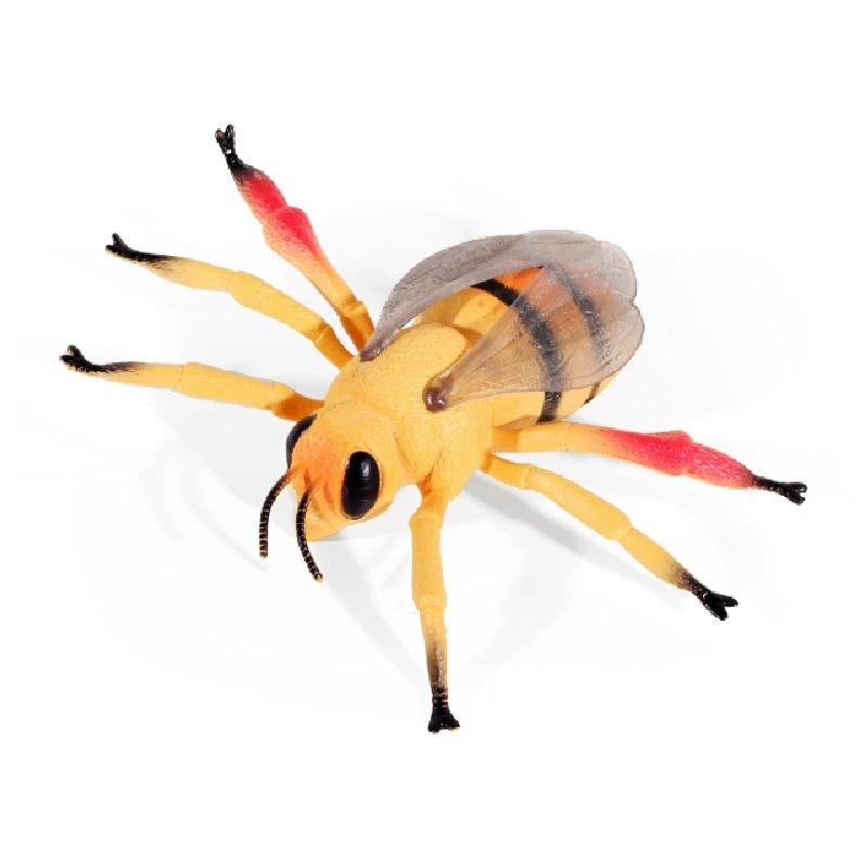 4 In 1 Plastic PVC Material 19CM Simulation 3D Big Cartoon Character Soft Rubber Flying Bee Toy For Boys