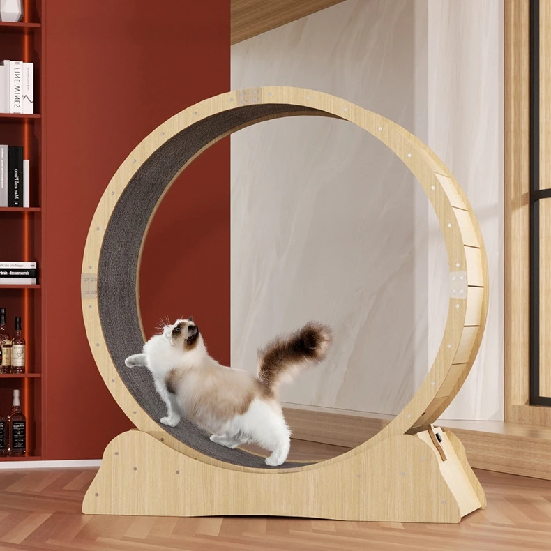 Dog Cat Treadmill Pet Fitness Roller Silent Exercise Running Wheel Furniture High Fiber Board Cat Climbing Frame Cat Toys