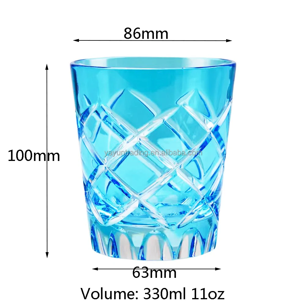 New Arrival Elegant Design Hand Embossed Cut to Clear Whiskey Wine Stemless Glass Tumbler
