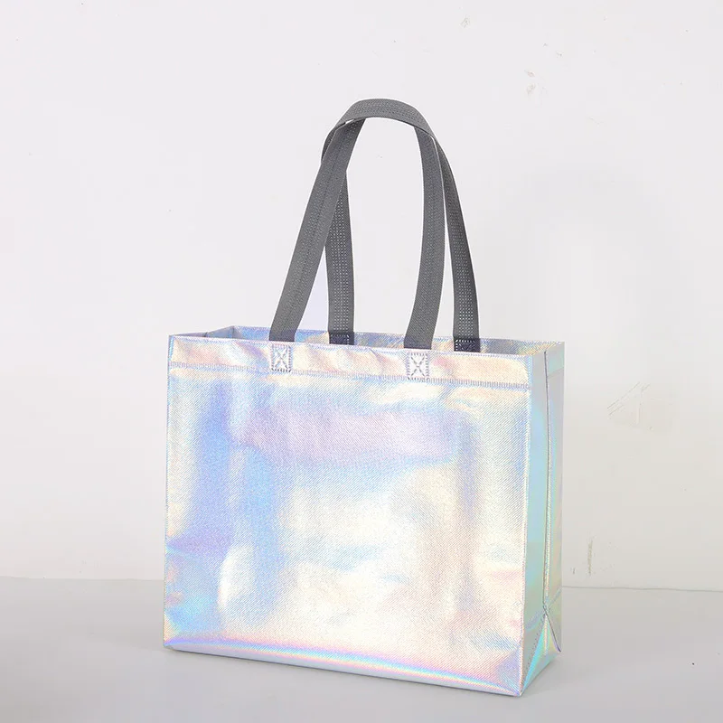 Nonwoven Laser Grocery Bags Reusable Foldable Non Woven Tote Shopping Bag With Logo