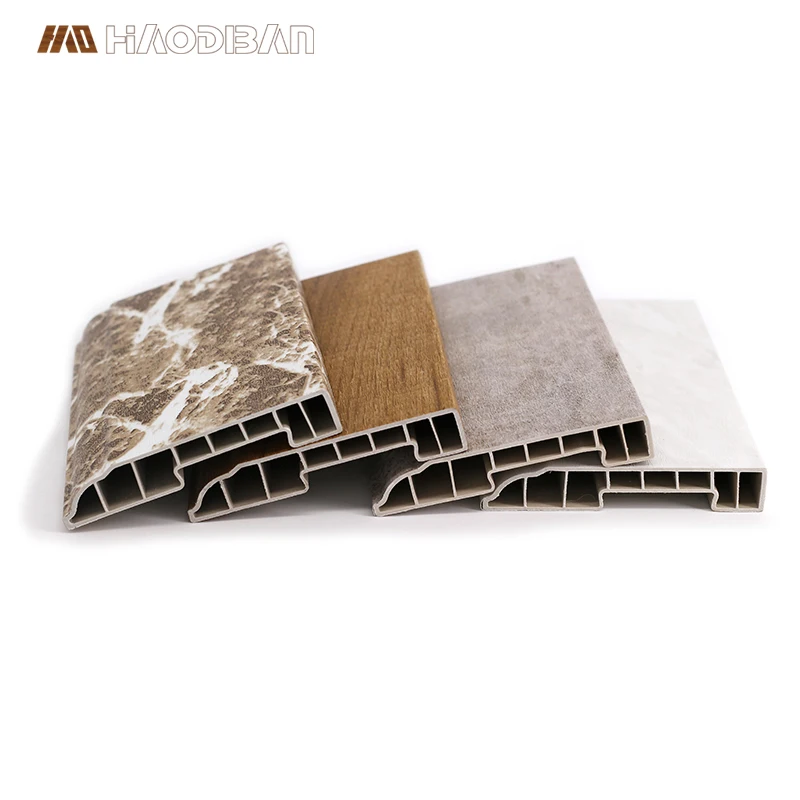 HaoFamily Vinyl Flooring Accessories PVC Baseboard Moulding 50mm/60mm/70mm/80mm/90mm/100mm SPC Skirting Board