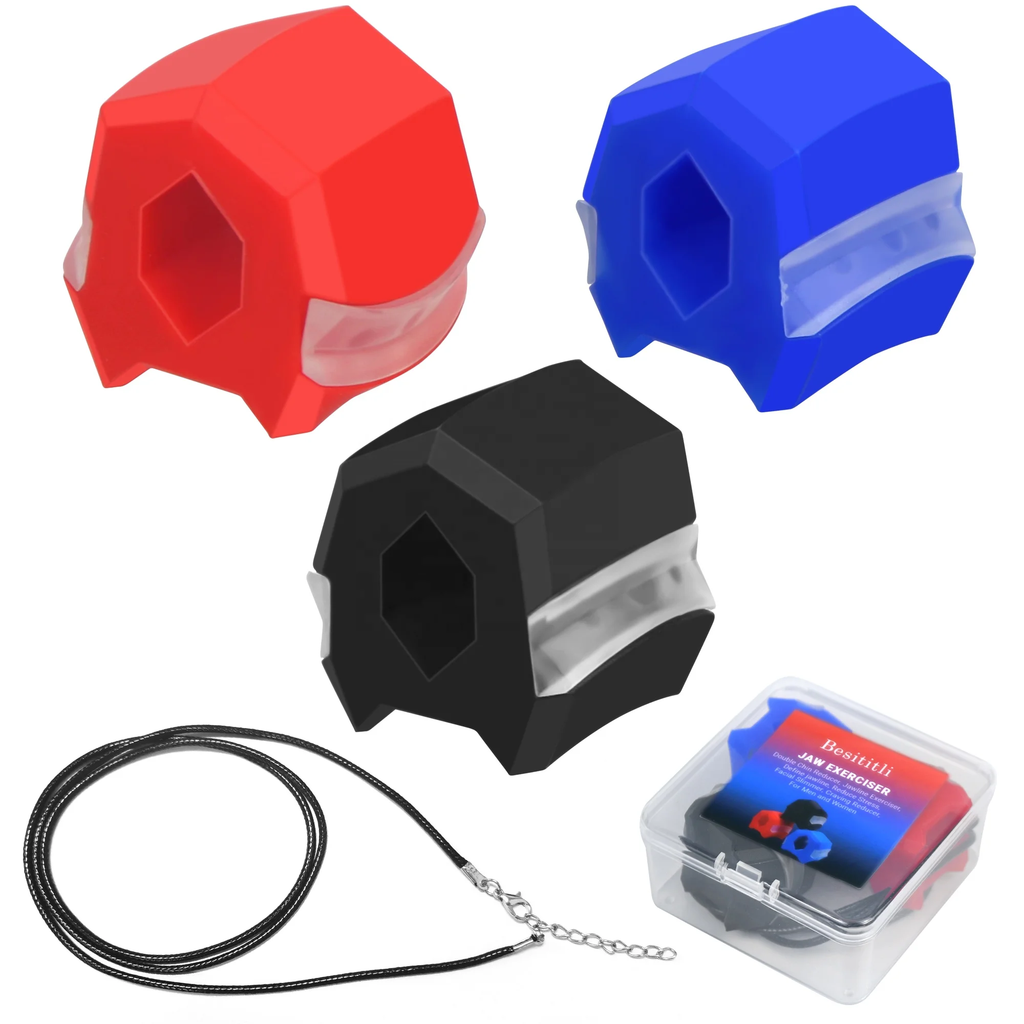 Real Multi Color Jaw Exerciser Beauty Neck and Facial Shaper Training Chin Slimming Jaw Workout Jawline Exerciser Ball 30 Pcs