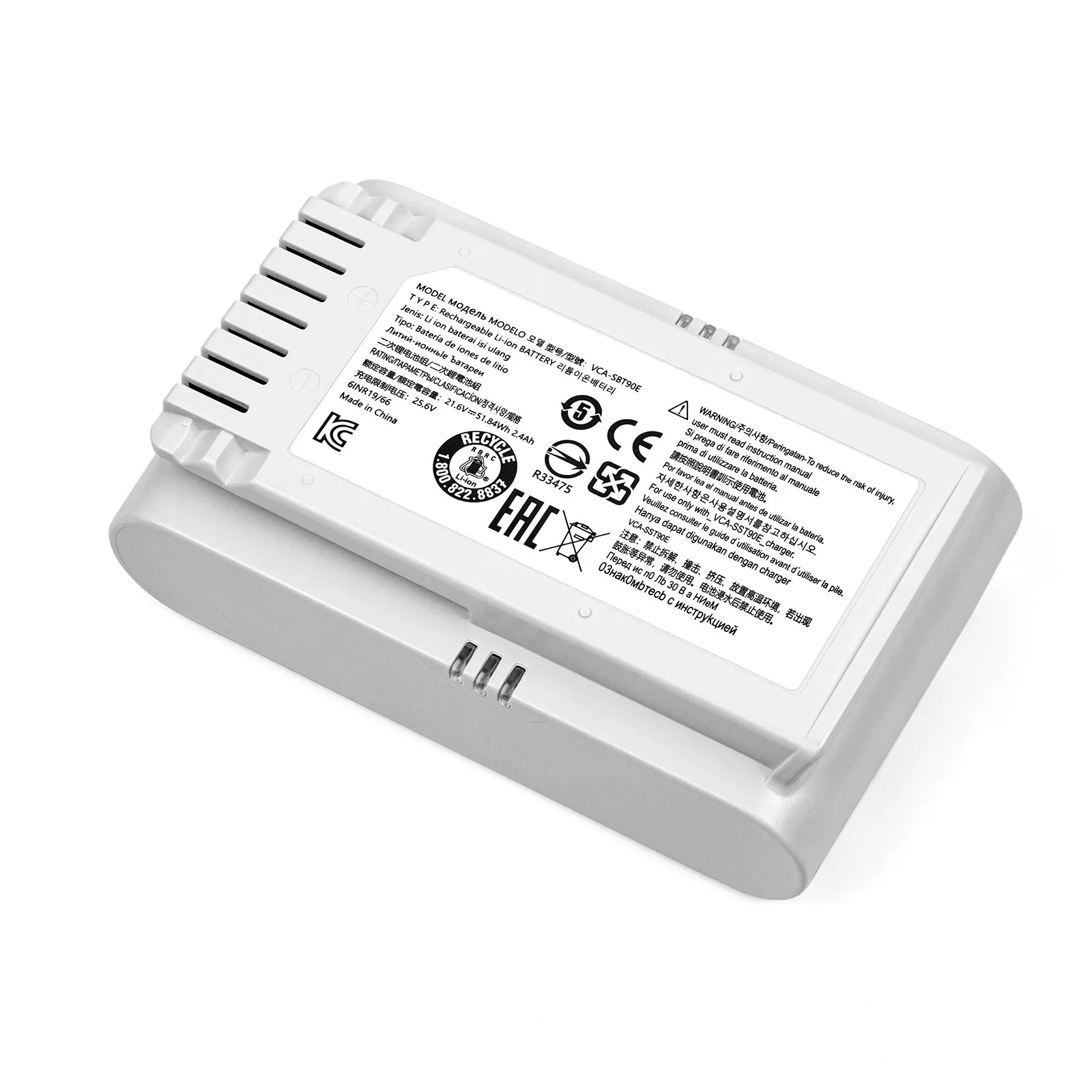 21.6v  2400mah for Samsung handheld vacuum cleaner battery JET 70 VCA-SBT90E white and black VS15T7032P