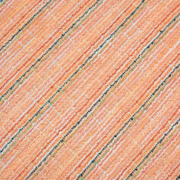 TC полиэстер хлопок Металлик Материал пряжа краситель люрекс полосатый вязаный жаккард роскошный бренд ткань для весенней женской одежды