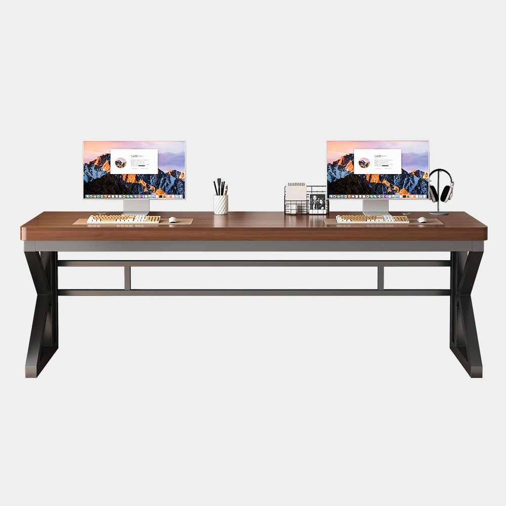 Home Office Furniture Modern Wooden Computer Table k Shaped Large Desktop Computer Desk with Storage