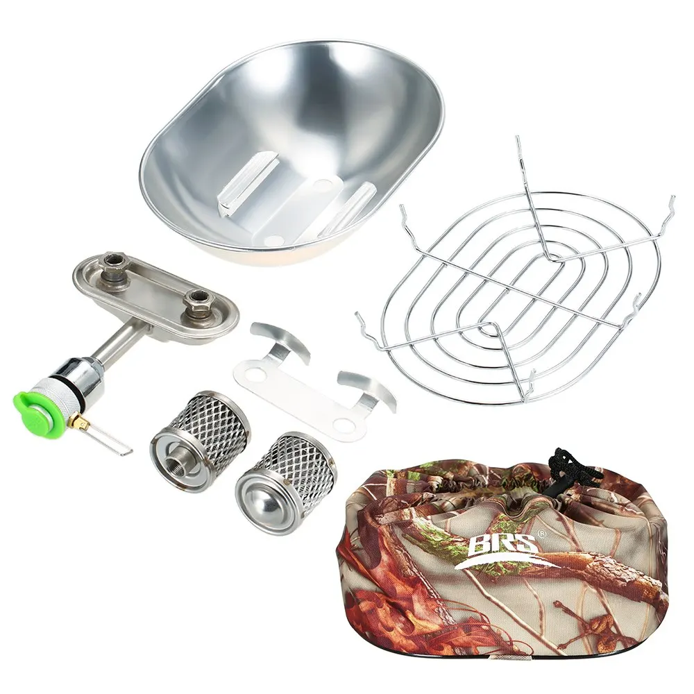 BRS-H22 Camping Double Burner Heating Gas Stove Outdoor Fishing Portable Infrared Ray Burner Keeping Warm Heater Equipment