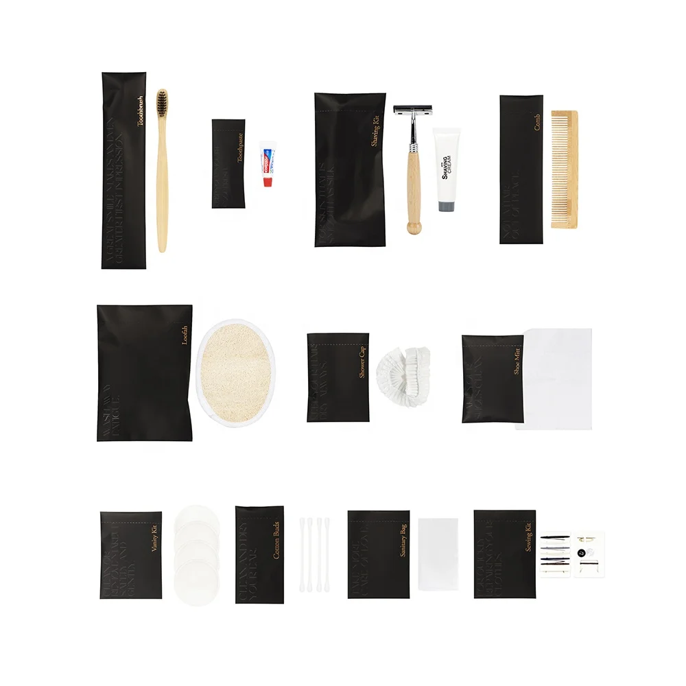 Eco-friendly Luxury Hotel Amenities Set with Stone Paper Package