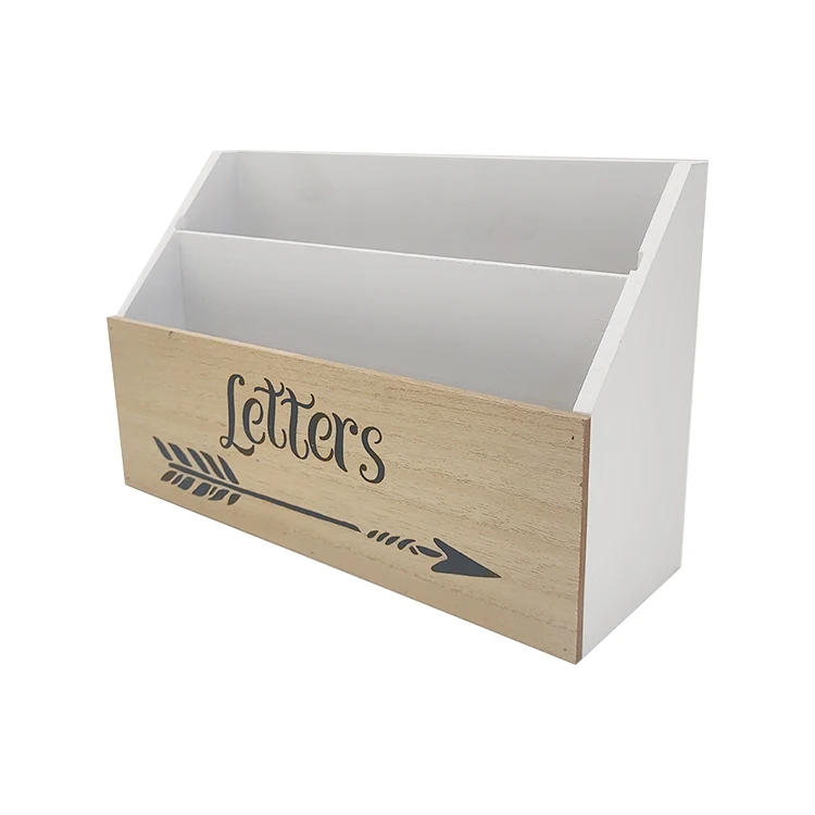 Wholesale Custom High Quality  Box Files Letter Trays Storage Boxes Wooden Mail Box Other Home Decor