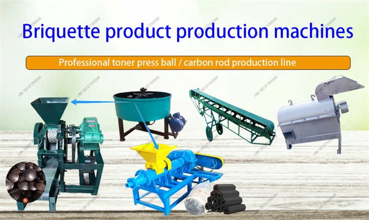 Bbq Charcoal Power Press Briket Machine Agricultural Briquette Forming Machine Wood Coal Machine Brikett Making Plant