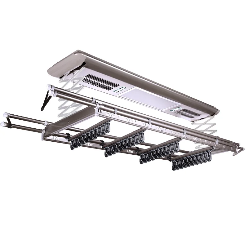 Механическая подъемная подвесная вешалка для сушки одежды с воздушной сушилкой