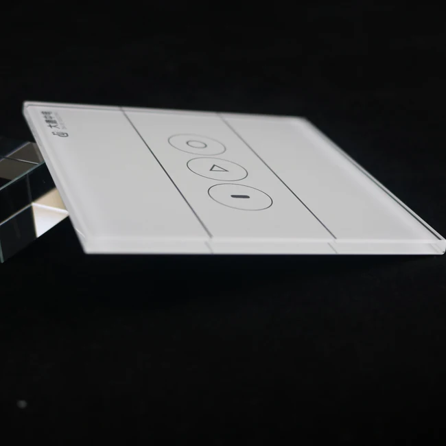 Factory customized glass panel black glass frame rectangle for wall switch socket