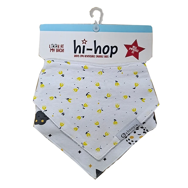 Amazon in stock organic cotton bib display hanger cardboard packaging paper wrap gift box baby bibs packaging boxes