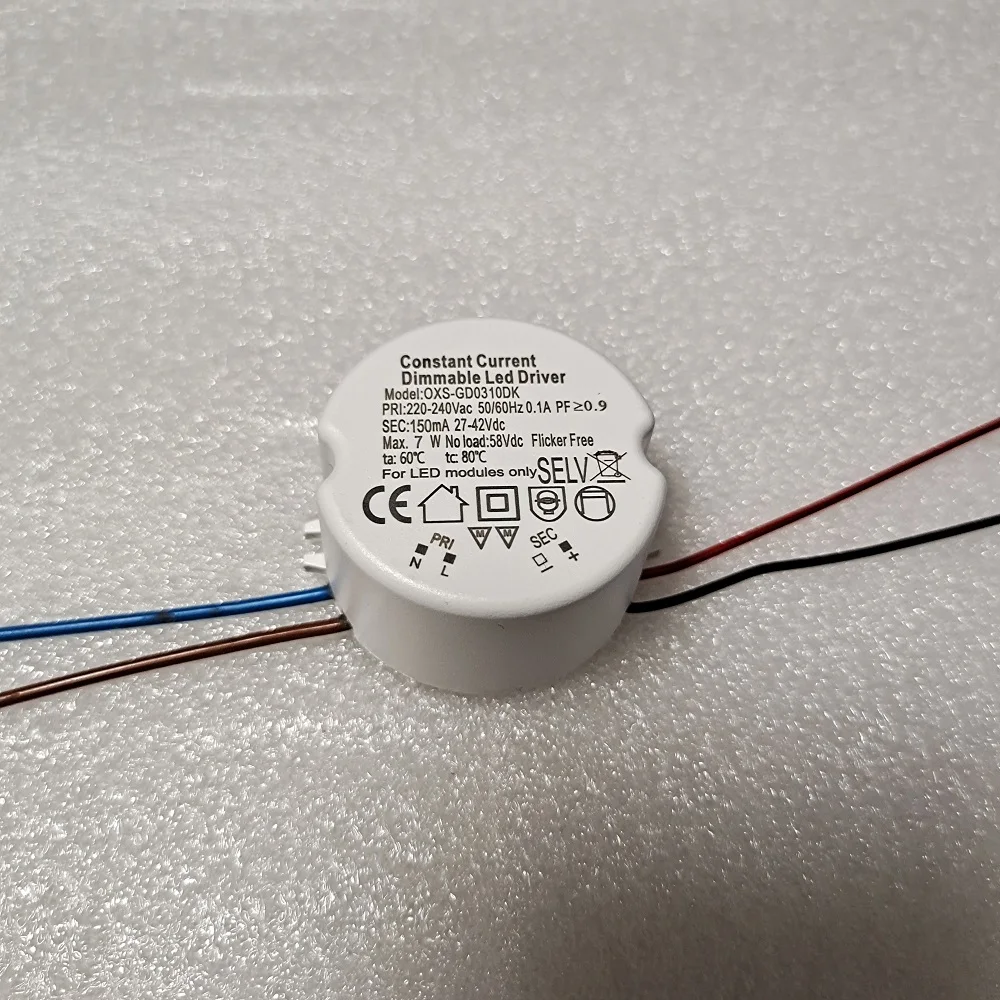 SELV Output Led Driver 7W 10W 15W Constant Current Triac dimmable Led Driver Round