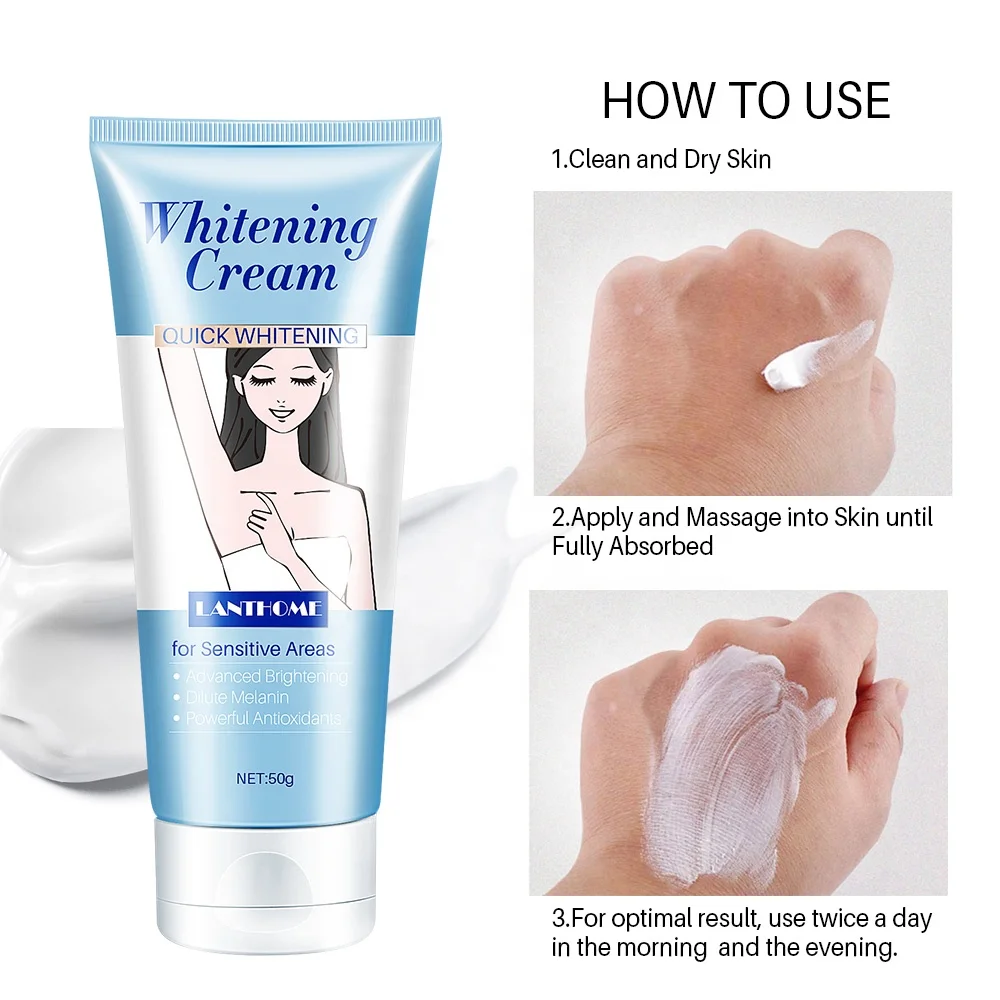 50g Body Underarm Whitening Cream Armpit Leg Knee Private Parts Brightening Melanin Remover Black Skin Whitening Cream