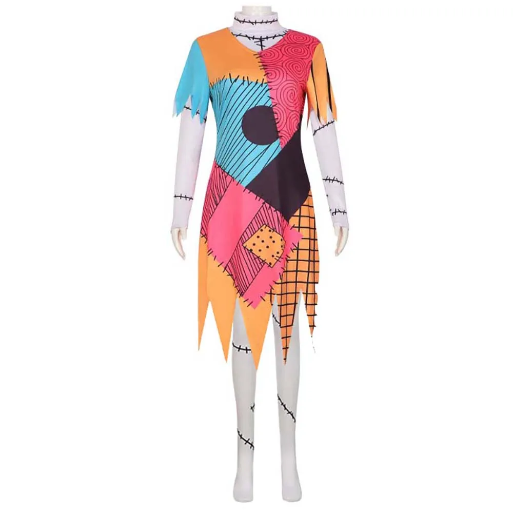 Halloween Family Matching Cosplay Jack Skellington Skeleton Bride the nightmare before christmas sally Dress DISN-011