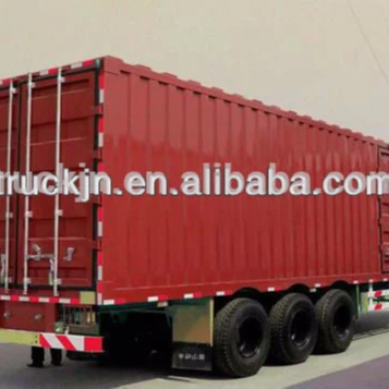 3 axles 40 ton payload semi van box trailer