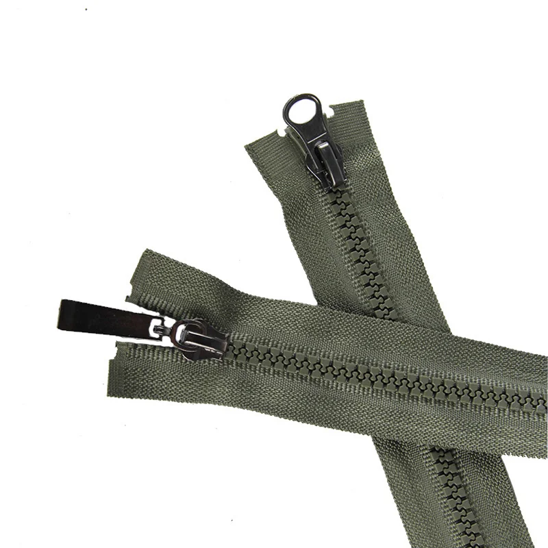 No 5 Black double zipper sliders open end two way Down Jacket Overcoat  zipper plastic zipper