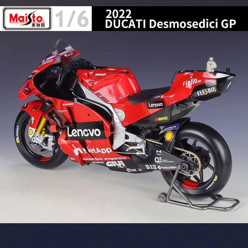Maisto 1:6 масштаб Ducati гоночная команда 2022 модель мотоцикла из сплава солдатская коллекция украшений автомобиля