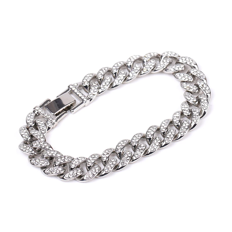 Factory Wholesale High Quality Hip Hop Crystal Cuba Bracelet for Women Men
