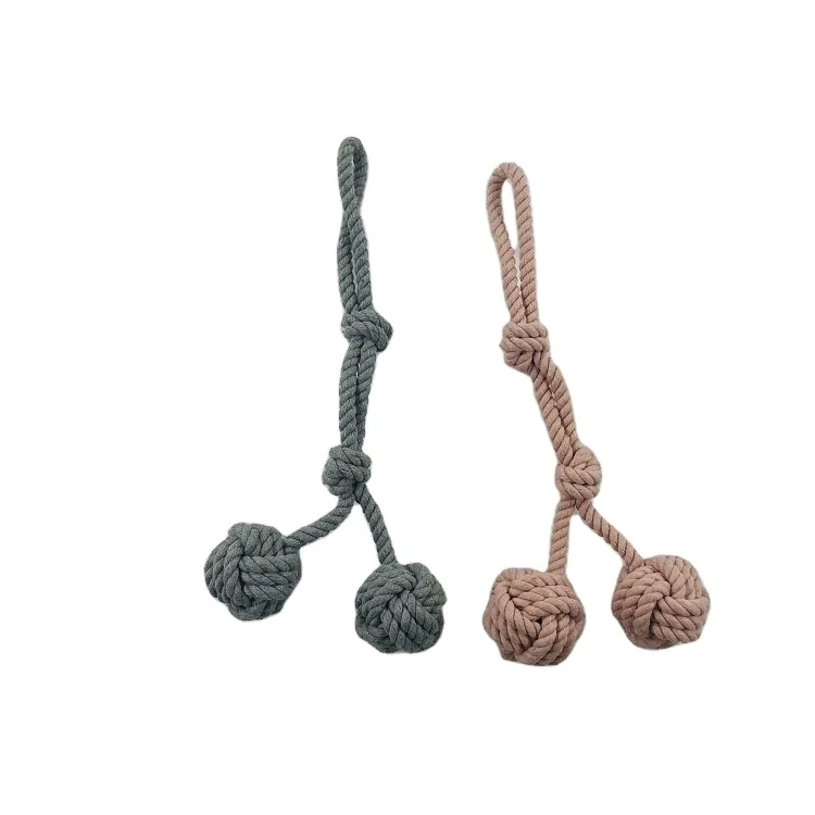 Wholesale 2 Colors Best Price Chinese Pet Suppliers Natural ECO Friendly Pet Dog Fashion Hemp Rope Toy Set
