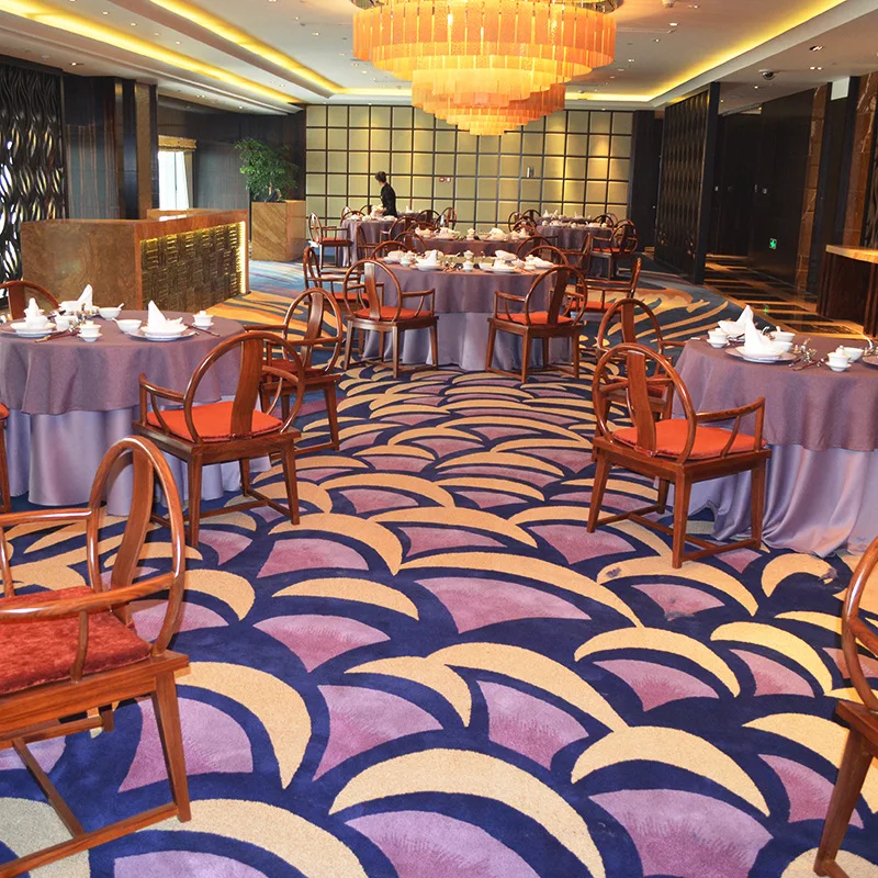 Full banquet hall carpet flooring handmade custom luxury carpet Comfortable and soft carpet  washable