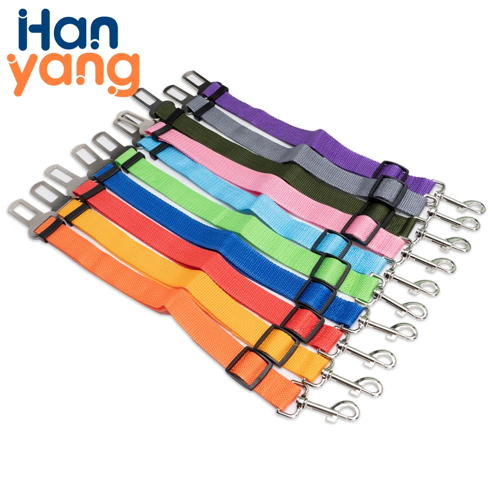 Hanyang OEM Custom Comfortable Reflective Dog Seat Belt Safe Pet Car Seat Belt Dog Leash