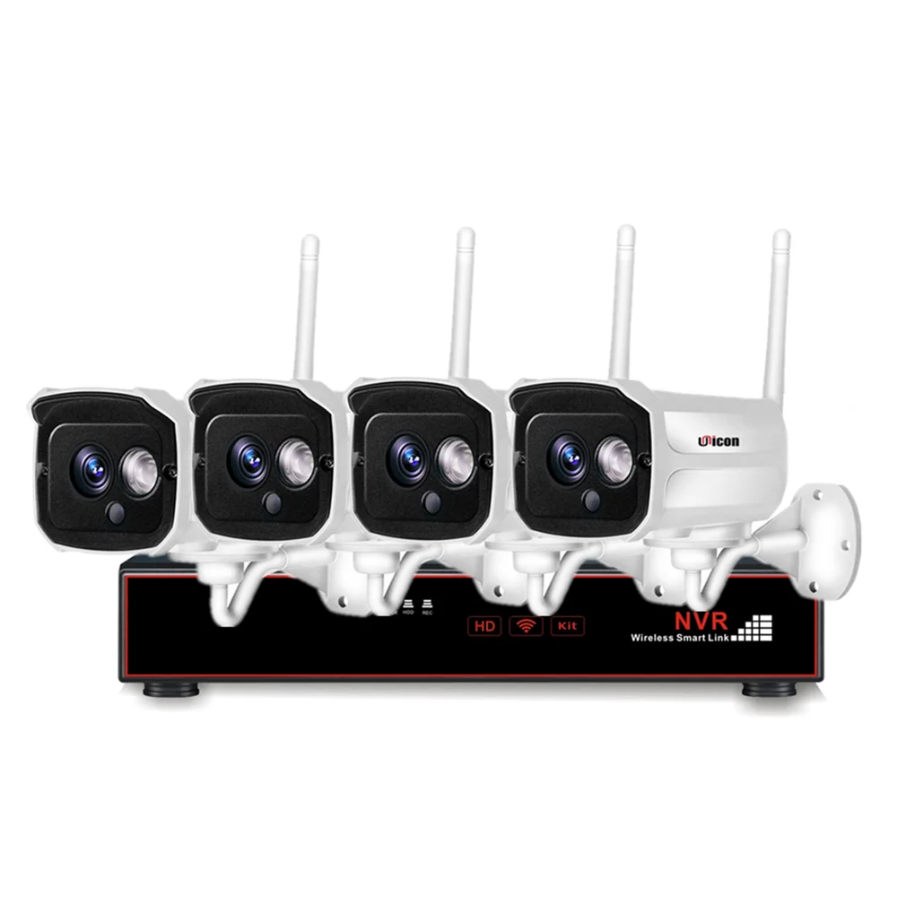  4CH H.265 Tuya App 2MP Audio Video Surveillance Wireless NVR Kit with Monitor Security Camera