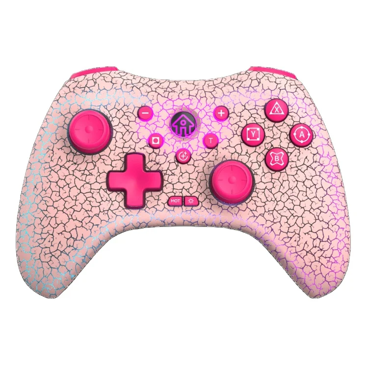 2.4G Wireless Gamepad Colorful Crack Pink Joystick For Nintendo Switch Controller