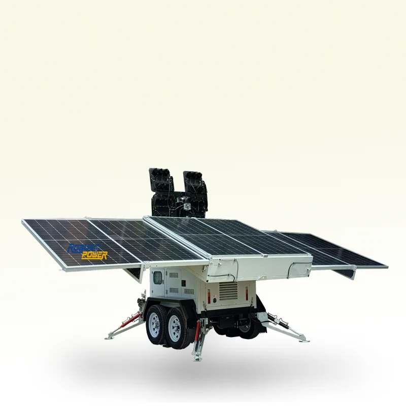 Solar light tower LED hybrid mobile lighting tower high mast green power tower light price