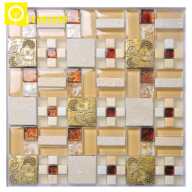 china supplier backsplash tiles kitchen crystal stone glass mosaic