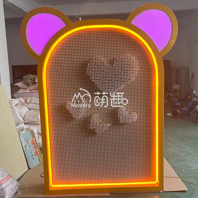 Moetry Children Size 3D Pin Art Board Plastic Needle Body Sculptures Pin Screen for Indoor Playground Science Museum