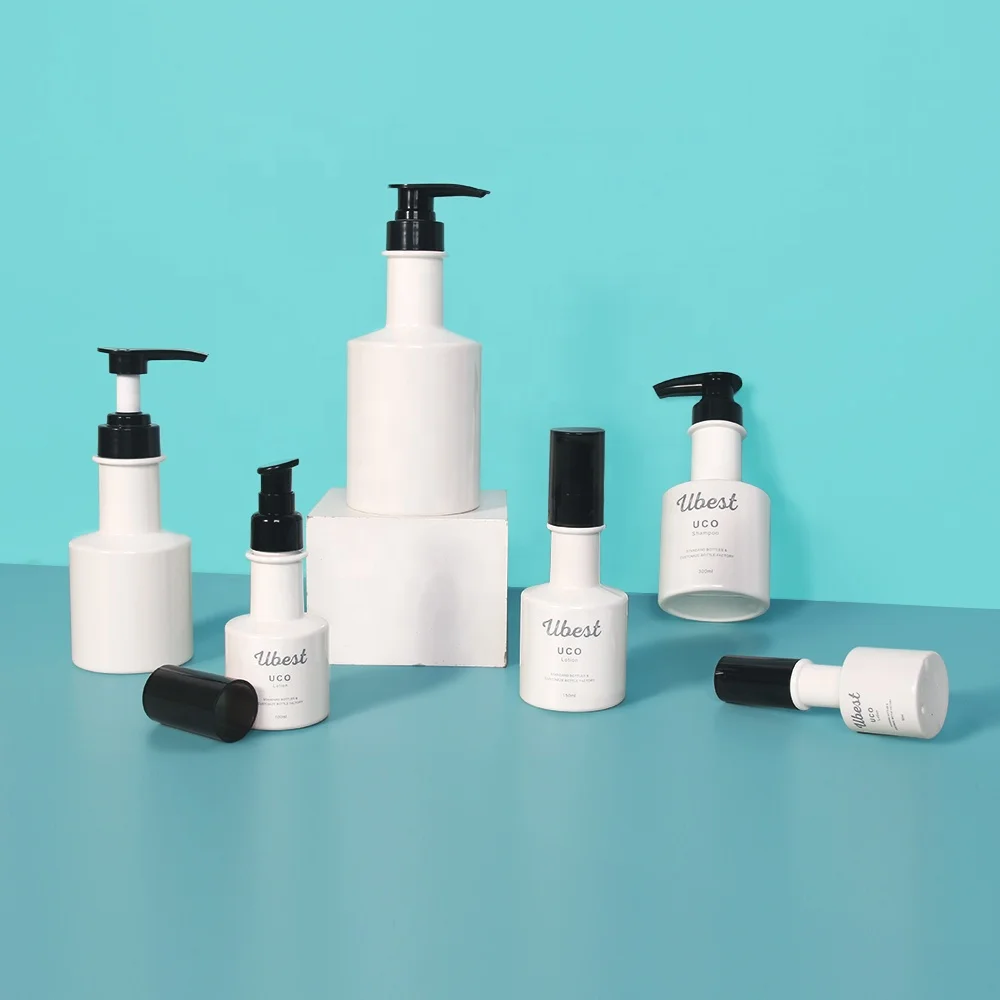 Luxury Long Nozzle Plastic Bottle for Shampoo Shower Gel Skin Lotion Container with Dispenser Pump