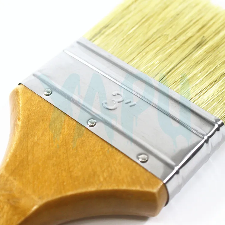 Yep Asia Market White Bristle Wooden Handle Hog Bristle Paint Brush