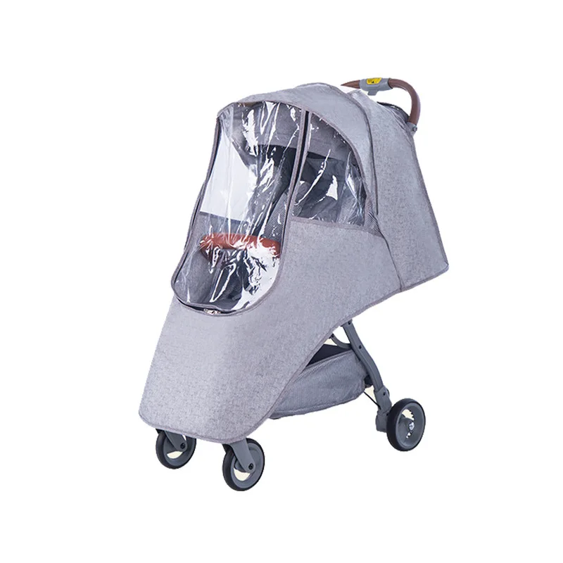 Stroller rain cover baby carriage transparent raincoat windproof and waterproof umbrella