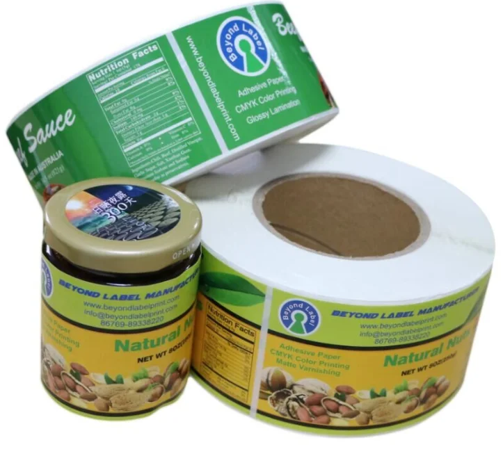 75um Self Adhesive Label Material Thermal Transfer Polyester Label Material With Yellow Silicon Liner