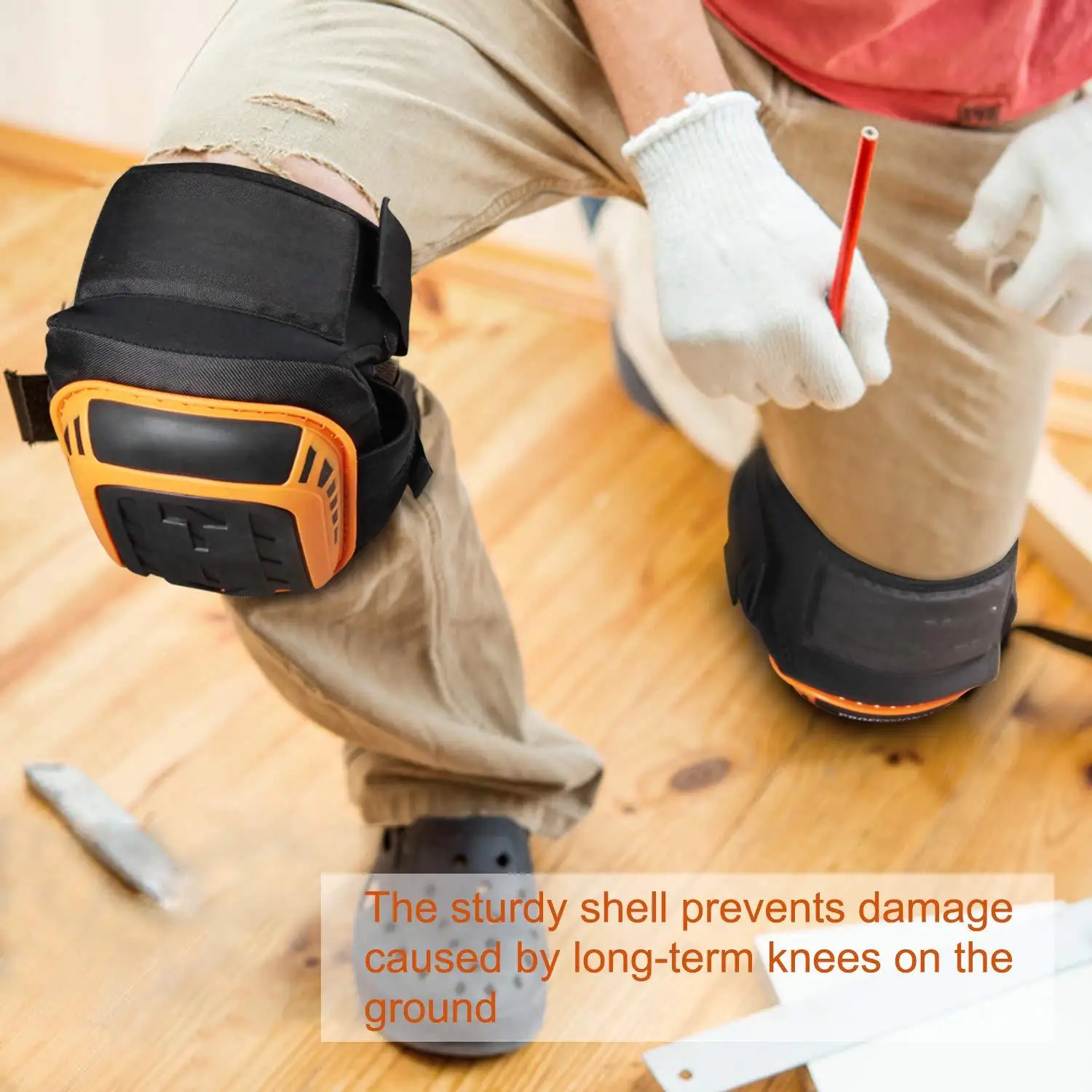 Professional Heavy Duty Foam Padded Knee Pads with Comfortable Gel Cushion for Working, Gardening and Construction Work