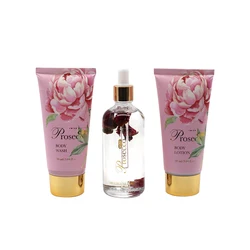 Дорожная косметичка Oem розовая настоящая Роза для спа-ванны, масляной ванны, подарочный набор для тела